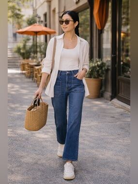 NWT MOTHER The  Quarter  Breaker Flood Jean in Howdy Size 29